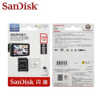 SanDisk Pomnilniško Kartico 256GB Ravno Flash Disk 128GB U1 Pomnilniško Kartico do 100MB/s 64GB Class 10 Video Hitrost U3 V30 Za Full HD 4K