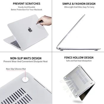 MTT Laptop Primeru Za Macbook Air Pro Retina 11 12 13 15 16 palčni 2020 Težko Kritje Za Macbook Pro 13 Z Dotik ID a2289 a2251