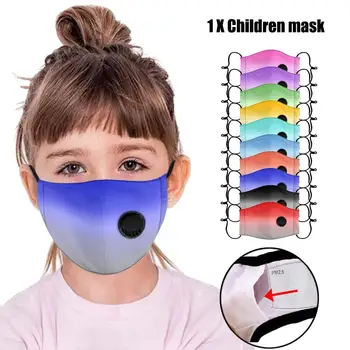 2020 Moda Gradient Otroci, Otroci Masko Nastavljiv Dihanje Ventil Varno Zaščito Masko Mogoče Oprati In Ponovno Uporabiti Usta Masko A