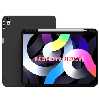 črni mat Sani-dokazilo Mehko TPU Prozoren Silikonski Jasno Primeru Cover za iPad 10.9 2020,iPad Zraka 4