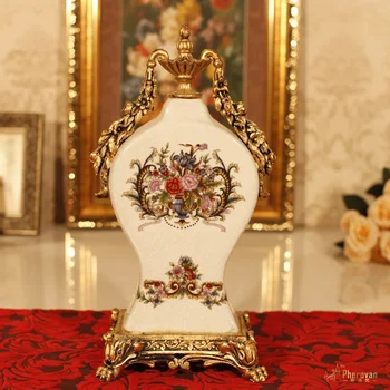 Božič Retro Domov Oprema Evropske dekorativni ura imitacije vaza ustvarjalna soba classic luksuzni namizni watch vaza