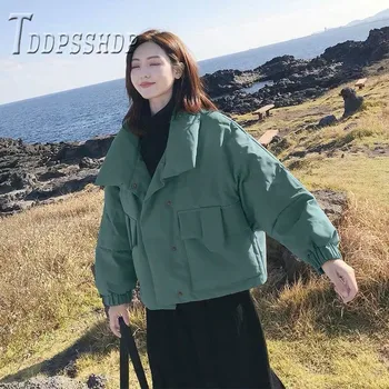 Ženske V Korejskem Slogu Plašč Parka 2019 Ženski Toplo Debela Oblačila Vrhnja Oblačila