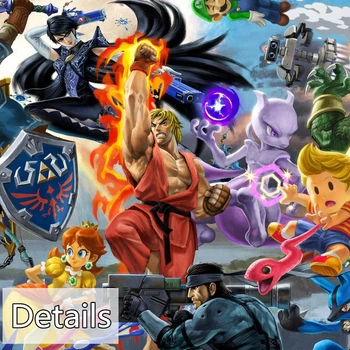 Najnovejše Super Smash Bros Zadnji Update Art Video Igre, Poster, Risanka, Slike, Umetnine, Platno, Slike Wall Art za Dom Dekor