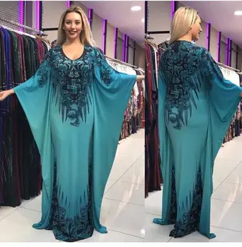 Tradicionalne tiskane maxi obleko batwing rokav design afriške haljo dashiki ramadana tam kaftan svoboden oblek modne abaya VKDR2048