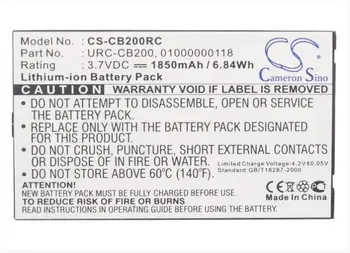 Cameron Kitajsko 1850mAh baterija za SONOS CB200 CB200WR1 Krmilnik 200 CB200 CR200 01000000118 URC-CB200 Daljinski upravljalnik Baterije
