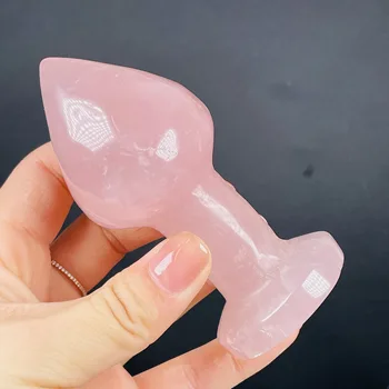 Naravni Pink Rose Quartz Crystal Masaža Palico Gemstone Yoni za Ženske Zdravstvenega Gladko Polirana Zdravilni Kamen