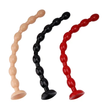 50 cm dolgo analne kroglice butt plug spolnih igrač za moške, ženska prostate massager anua dvorišču dilator moški masturbator s sesalno pokal