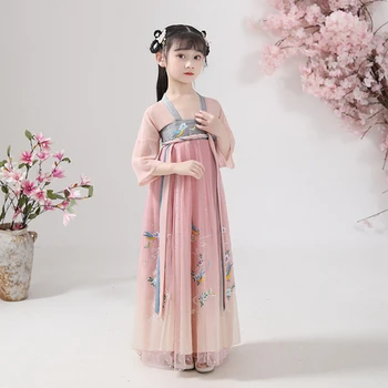 Starodavne Kitajske Otroke Hanfu otroci Kopalke Tang Dinastije Tradicionalna Obleka Princess hanfu Pravljice Novo Leto Kostume za Dekleta, Otroci