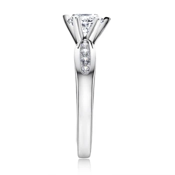 OEVAS 925 Sterling Silver Obroči Za Ženske Peneče 1 Karat Visoko vsebnostjo Ogljika Diamant Udejstvovanje Stranka Fine Nakit Darila