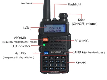 10pcs VOX FM cb ham Radio hf VHF UHF Dual Band Uv5r Za Mobilne Dva Načina Radio Ročno Radijsko Postajo Baofeng UV-5R Radio Amateur