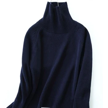 ženske svoboden osnovne pulover pleten trdna puloverji 2020 pozimi, jeseni potegnite priložnostne skakalec dolg rokav turtleneck invierno mujer