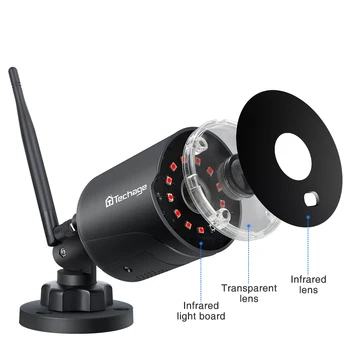 Techage wifi IP kamera zunanja 1080P nepremočljiva 2.0 MP brezžične varnostne kamere dvosmerni audio TF kartice snemanje Onvif Nadzor