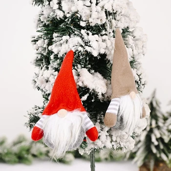 4pcs Gnome Božični Okraski Ročno švedski Gnome Lutka Santa Škrat Okraski Visi Xmas Tree