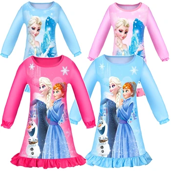 Novi otroci, Zamrznjeno, ana elsa princesa risanka obleko Baby dekle oblačila Moda Dekliška Oblačila