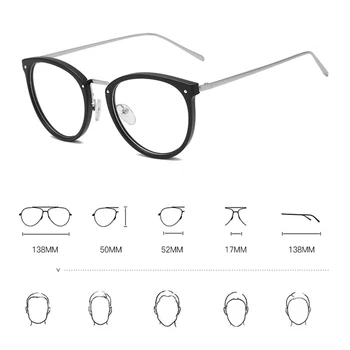 RBRARE Zlitine High-end Očal Okvir Ravno Ogledalo Retro Kovinski Velik Okvir Očal je Pregledna, Jasno, Moda Optična Očala
