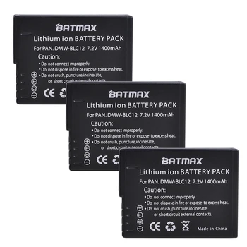 3Pcs DMW-BLC12 DMW BLC12 Baterija + LCD Dvojni Polnilec za Panasonic Lumix DMC-FZ200,DMC-FZ1000,G5,G6,G7,DMC-GX8,DMC-G85,DMC-GH2