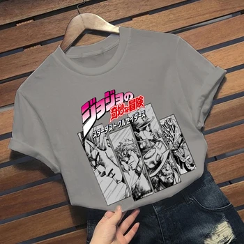 JOJO ' s Bizarre Adventure Unisex Majica Japonske Anime Poletne Vrh Jojo Grafični Tshirt Plus Velikost Risanka Ženski
