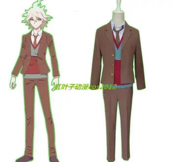 Kostum Velikost Anime Danganronpa 3 -Koncu Cosplay Komaeda Nagito Cos Unisex Šolsko Uniformo, Cosplay Kostum