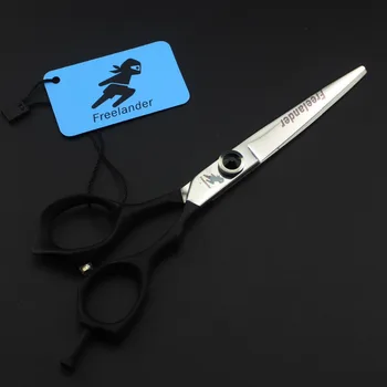 6.0 palčni na črno elastično ročico frizerske škarje edinstveno frizerske škarje za lase styling orodja redčenje Zob strižna