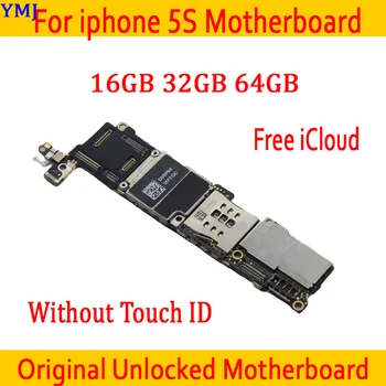 16GB 32GB 64GB Tovarniško odklenjen za iphone 5S Matično ploščo z / brez Dotik ID,Original za iphone 5S Mainboard+Žetonov