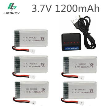 3,7 V 1200mAh LiPo Baterije za SYMA X5 X5SW X5SC X5HW X5HC Z 5in1 Polnilnik RC Brnenje Baterije Deli Lipo 3,7 V 1200mAh