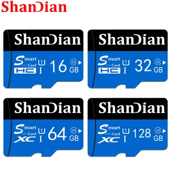 SHANDIAN Pomnilnik najboljše Micro SD Pomnilniško kartico 32GB 64GB 8GB 16GB 128GB class10 TF kartice Microsd Pero