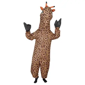 Žirafa Halloween Carnival napihljivi kostum živali, žensk, moških odraslih cosplay onesie maskota Purim počitnice stranka jumpsuit