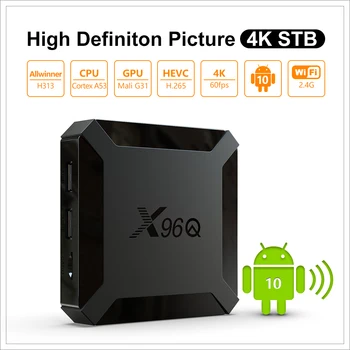 VONTAR X96Q Smart TV Box Android 10 4K Allwinner H313 Quad Core, 2GB 16GB Youtube Set Top Box TVBOX Android 10.0 Media Player