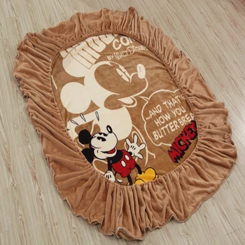 Disney Mickey Mouse Opremljena Posteljo Stanja Vzmetnice Zajema Eno Twin Super Mehka Flanela Bedsheet za Otroke Fantje Halloween Darilo