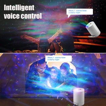 Projekcija Lučka Galaxy Zvezdnato Nebo Projektor Nočne Luči Bluetooth/Glas Daljinski upravljalnik Star Projektor Luminaria za Otroško Sobo