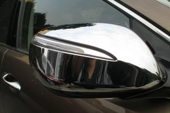 2PCS Visoke Kakovosti Chrome Strani Ogledalo Kritje za Hyundai Santa Fe 2013-