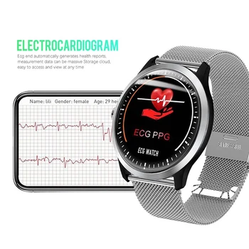 N58 Pametno Gledati Športna Zapestnica PPG EKG SSF Poročilo Srčnega utripa, Krvnega Tlaka, Test Spremljanje Pedometer Nepremočljiva
