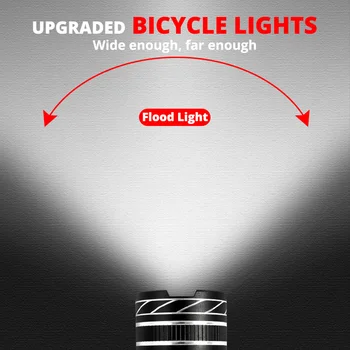 Nadgradnjo LED Kolo Svetlobe T6 3modes Kolo Svetlobe USB Kolesarjenje Svetlobe IPX6 Nepremočljiva kolesarska oprema vgrajena Baterija 2400mah