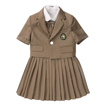 Fant, korejski, Japonski Šolsko Uniformo za Dekleta, Fantje, Belo Srajco bo Ustrezala Jopič Plašč Suspender Obleko Hlače Oblačila, ki Študenta Obleko