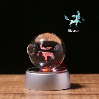Nova Zasnova Glaceon Pokeball Žogo K9 Kristalno Pokemon Žogo, Pojdi Pokemon Z Led Svetlobo Znanja