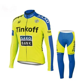 2021 nove Ekipe saxo Tinkoff bank Kolesarjenje Oblačila z Dolgimi rokavi Jeseni Moški Kolesarski dresi MTB kolo Ropa Ciclismo Cikel Šport