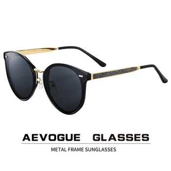 AEVOGUE Nove Ženske Modni korejski Krog Polarizirana sončna Očala Moških Retro Vožnjo na Prostem Očala blagovne Znamke Design UV400 AE0834