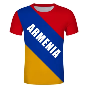 Armenija Replublic T shirt Diagonalno stripes rokavi rdeče zastave Tee mladinska Oblačila Poletje priložnostne Ulične majica s kratkimi rokavi