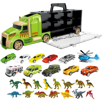 Mesto Jurassic Park, Tehnično Tovornjak Creativie Dinozaver Prevoz Avtomobila Posodo Ustvarjalca Helikopter DIY Igrače Za Otroke Darila