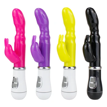 Rabbit Vibrator, Vibrator Sex Igrače za Ženske Dvojno Vibracij, Vodotesno Silikonsko Ženske Vagine, Klitoris Massager G Spot Stimulator