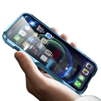 Original Kovinski Bumper za iPhone 12 11 Pro X XS Max XR Primeru Aluminijast Okvir Zaščitni Pokrov Za Iphone 12 MINI Modni Lupini