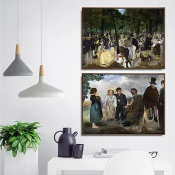 Doma Dekoracijo Umetnosti Stenske Slike Amo dnevno sobo, Poster Tiskanje Platno, Saj Paintingsn francoski Edouard Manet 2