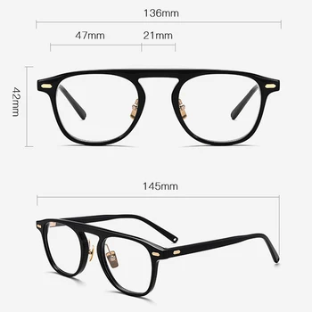 2020 New Visoke Kakovosti Acetat Očal Okvir Moških Luksuzne Blagovne Znamke Kratkovidnost Očala Ženske Optični Recept Očala Okvirji Moški