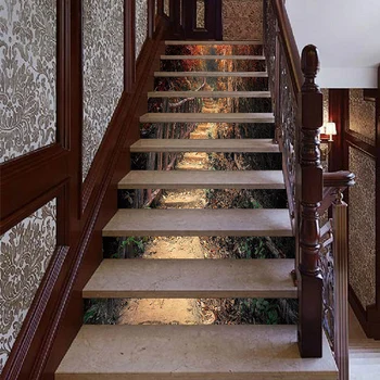 PVC ozadje gorska pot enostavno 13 kosov DIY stopnice nalepke, korak nalepke, stenske nalepke