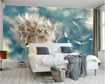 Beibehang Prilagodite velika zidana svetlo modra čisto lepo regrat preprost TV luči stenske tapete za stene, 3 d papier peint