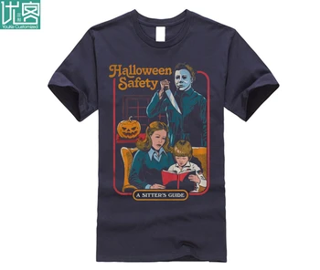 2020 blagovne Znamke Michael Myers Halloween Varnost sestra ' s Guide Moški t-shirt