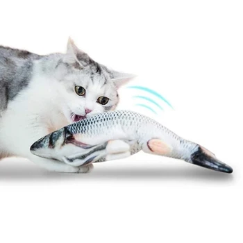 30 CM Hišnih Mačk Igrače USB Polnjenje Električnih Simulacije Ribe Električni Ples Gibljejo Kekec Ribe Interaktivni Mačke Igrača Za Mačje Igrače
