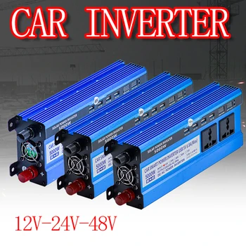 Sončne Inverter 12/24/48V 220V 5000W Napetosti Inverter Pretvornik Transformator 4 USB Solar Power Inverter Polnilec Za Avto Doma