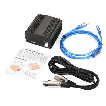 48V USB Fantomsko Napajanje USB2.0 Kabel Dvojno Priključite Kabel Mikrofona Za Mikro Mikrofon Kondenzatorski Oprema Za Snemanje