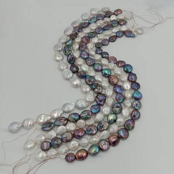 Biserne kroglice, Narave sladkovodnih svoboden biser z baročno obliko, VELIKE BAROČNE oblike pearl .12-17 mm.bela in črna